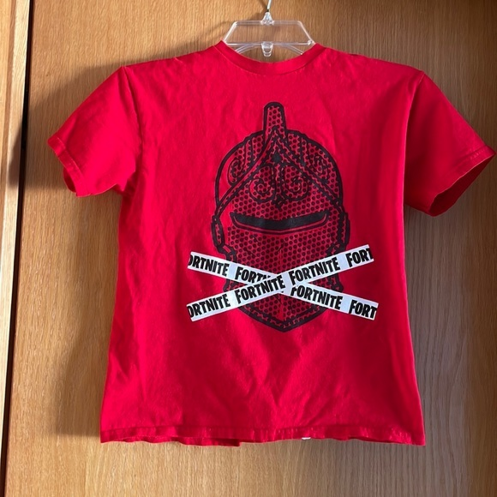 Fortnite Boy’s Graphic Tee Cotton Red Large Size 10/12